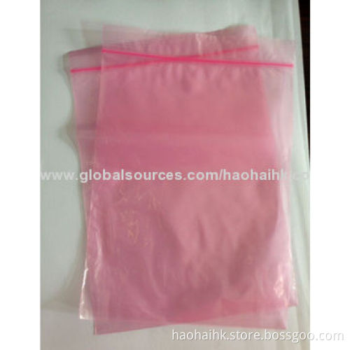Color PE Anti-static Resealable Zipper Bag, Anti-rust and Flat, Waterproof, Damp-proof